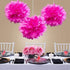 Amscan Fluffy Paper Decorations, 16", 3 Pcs, Bright Pink...