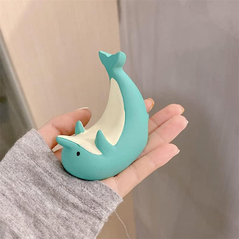Cute Dolphin Shark Whale Phone Holder, Silicone Funny Creative Animal Desk Phone Stand Mount Accessories Free Your Hands Lovely Office Decor (Dolp...