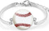 4 PCS Baseball Jewelry for Sports, Baseball Necklace Earrings Bangle Set...
