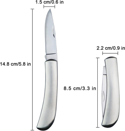 Paring Knife,all Steel Foldable Fruit Knife,fruit Knife Small of Exquisite,small and Easy to Carry,suitable for Most Types of Vegetables and Fruit...