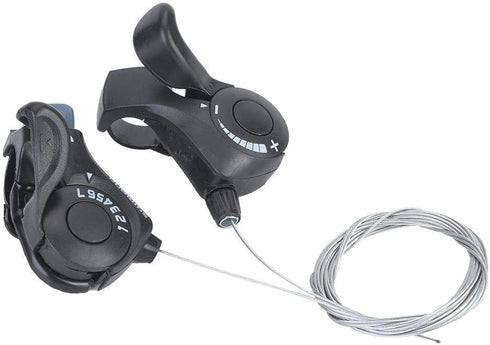 SUNGOOYUE Bike Speed Shifter Outdoor Mountain Bicycle TX-30 Thumb Gear Shifters 3X7 Speed Shift Lever and Set, 1 Pair...