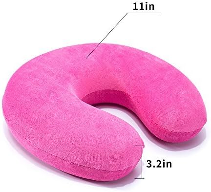 Mr.Ho U Shaped Memory Foam Pillow Neck Head Cushion Pillow Support Rest Outdoors Car Office Home Travel Pillow Cushion(Pink)...