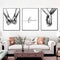 16"x20" Love and Hand in Hand Wall Art Canvas Print Poster,Simple Fashion Black and White Couples Sketch Art Line Drawing Decor for Home Living Ro...