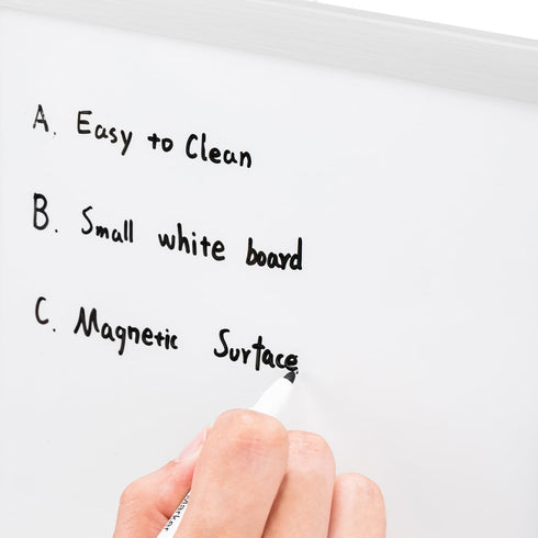 Amazon Basics Small Dry Erase Whiteboard, Magnetic Whiteboard with Marker and Magnets, 8.5" x 11", Plastic/Aluminum Frame...