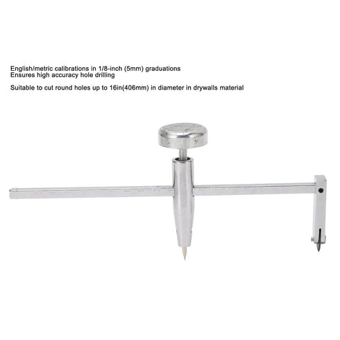 Power Tool Parts & Accessories,Dry Wall Circle Hole Cutter Steel Shaft Plasterboard Saw Adjustable Pivot Point Drywalls Tools...
