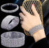 Harlorki Women Lady's 5 Rows Shiny Rhinestone Elastic Stretch Bracelet Sparkling Bridal Bangle Wrist Band Fashion Jewelry...