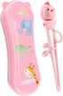 Training Chopsticks for Kids - Use Completely Harmless Material - Anti-dislocation Buckle Design - Includes Portable Box (Pink)...