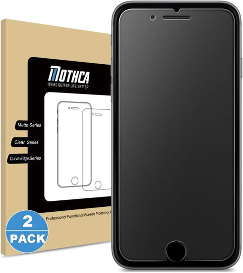 Mothca 2 Pack Matte Glass Screen Protector for iPhone 8 7 6s 6 Anti-Glare & Anti-Fingerprint 9H HD Clear Tempered Glass Film Smooth as Silk (Not f...