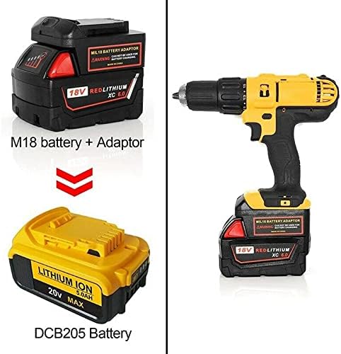 MIL18DL Adapter Milwaukee to Dewalt Battery, for Milwaukee M18 18V Lithium Battery Convert to Dewalt 20V MAX XR Lithium Battery,Power for Dewalt 2...