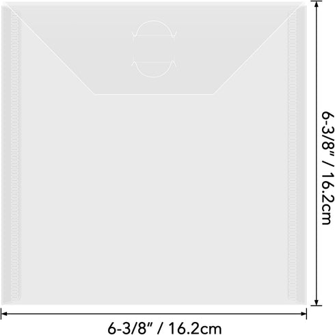 Briartw 50 PACK Storage Envelopes,Clear 7x9.4" Resealable Plastic Envelopes Pockets for Cutting Dies Stencil Crafts Organizer Holder,Storage Bag f...