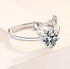 HUKQBUNX 925 Sterling Silver Cut 3 Carat Cubic Zircon Christmas Deer Ring Engagement Diamond Ring Wedding Lady Elegant Diamond Ring Opening Adjust...