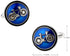Bike Bicycle Cycling Cyclists Blue Pair Cufflinks in a Presentation Gift Box & Polishing Cloth...