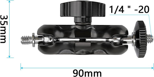 CAMVATE Universal Magic Arm with 1/4"-20 Thread(Black,2 Pieces) - 2080...
