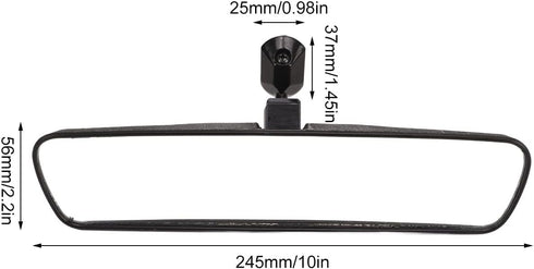 Rearview Mirror Rearview Mirror Abs Glass Black 10In Car Rearview Mirror 360 Degree Adjustable Anti Glare Interior Rear View Mirror Universal For ...