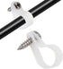 100 Pack 1/2 Inch Rope Light Clips with Stainless Steel Screws, P-Style Rope Light Mounting Clips, Outdoor Cable Clips for Christmas Parties Weddi...