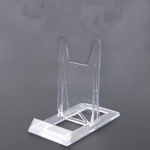 6pcs Plastic Adjustable Clear Display Stand Easel Picture Plate Display Stand Easel for Wall Mount, Display, Flat Plates, Photos, Place Cards Wedd...