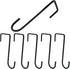 6PCS Vinyl Fence Hooks, 2 x 6 Inches Patio Hooks, Black Powder Coated Steel Hangers for Hanging Bird Feeder, Plants, Lights, Planters, Pool Equipm...