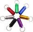 HRX Package 7PCS Mini Aluminum Keychain Pill Fob Holder, Waterproof Single Pill Case Box, Little Daily Pill Bottle for 7 Day...