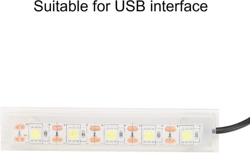 LED Aquarium Light, Small USB Fish Tank White Light Daily Lighting Plant Light Aquarium USB Light for Indoor Aquarium Plants Fish Tank Desktop Min...