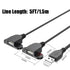 Guo USB Charging Extension Cable Male to Dual Female, USB 2.0 Charging Port 1 to 2 Panel Mount with Screw Hole, Used for Furniture/Mobile Phones/P...
