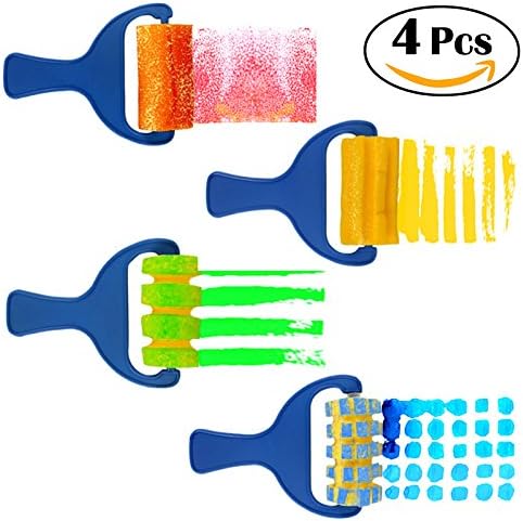 Painting Foam Brush Roller Sponge for Kid Mini Paint Brushes DIY Art Craft Painting Tool Set...