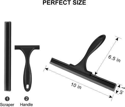 SetSail Squeegee for Shower Glass Door Stainless Steel Shower Squeegee for Glass Doors All-Purpose Window Squeegee for Tile Shower Walls, Sink, Mi...