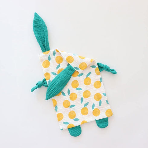 Bunny Security Blanket for Boys and Girls,Cotton Soft Breathable Muslin Soothing Towel Appeasing Toy for Infant,Newborn Gift,2 Pcs Set (Strawberry...