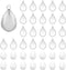 UNICRAFTALE 60 Sets 304 Stainless Steel Blank Bezels Teardrop Pendant Making Kit Oval Border Glass Cabochon Tray Charm Hole 1.6mm for Necklace Bra...