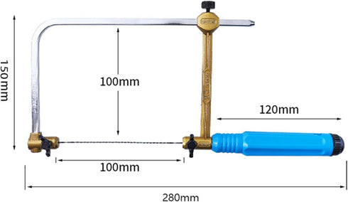 Coping Saw Heavy Duty Metal Woodworking Hand Saw Fast Cutting Non-slip Hacksaw,8 Pieces Scroll Saw Blades with Spiral Teeth, For Woodworking Jewel...