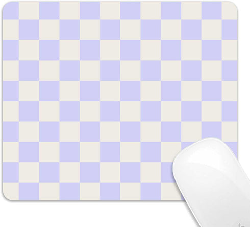 Pastel Purple Checkered Mouse Pad, Cute Boho Mousepad for Home Office, Anti-Slip Rubber Mice pad for Computer & Laptop, 9.5x7.9 inch, Pink Pattern...