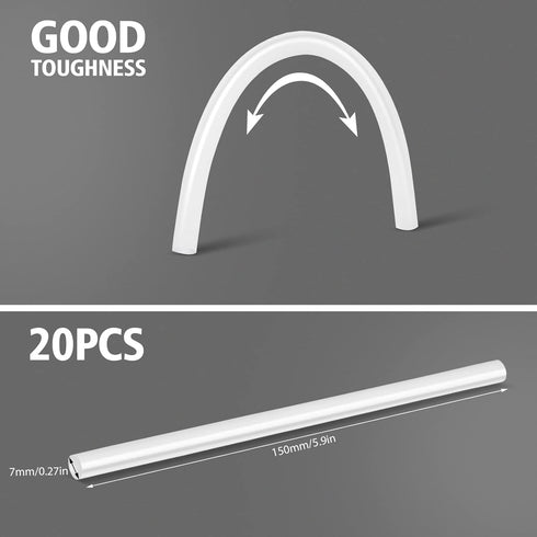 LIVOWALNY Mini Hot Glue Gun Sticks, 20 PCS 5.9" Length 0.27" Diameter Hot Melt Glue Gun Sticks, Hot Glue Adhesive - Compatible with Most Glue Guns...