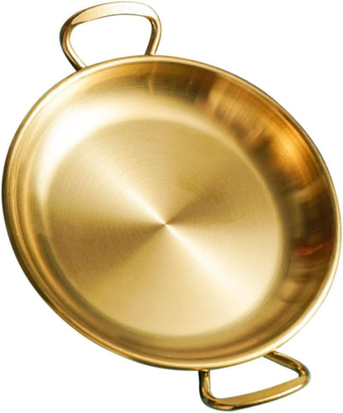 Amphora Snack Plate Housewarming for Housewarming Stainless Steel Food Plate Fried Chicken Serving Tray Flat Bottom Wok Camping Griddle Paella Ski...
