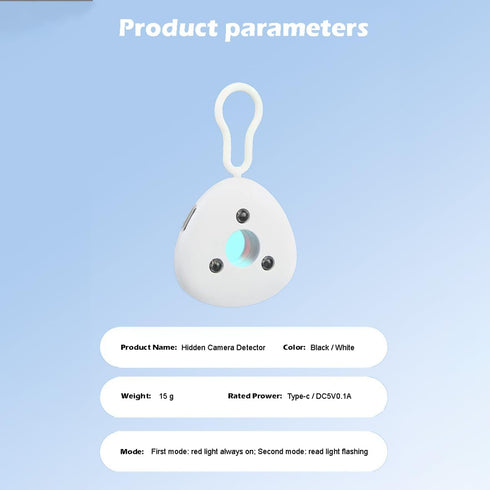 Portable Hidden Cameras Detector Prevent Privacy Breaches, Simple Design, Spot Hidden Cameras Through Lens...