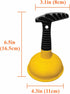 Sink Plunger, Easy to use Mini Plunger with Short Handle, Powerful Plunger Unclogging Tool for Kitchen Sink, Shower, Bathroom Drains, Bath, Yellow...