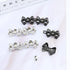 4 Pairs Bow Jeans Button Pins, Detachable Pant Waist Tightener Adjustable Waist Buckle Tighten Waist Buttons No Sew Pants Waist Adjuster Clips for...