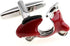 Scooter Moped Red Pair of Cufflinks in a Presentation Gift Box & Polishing Cloth...