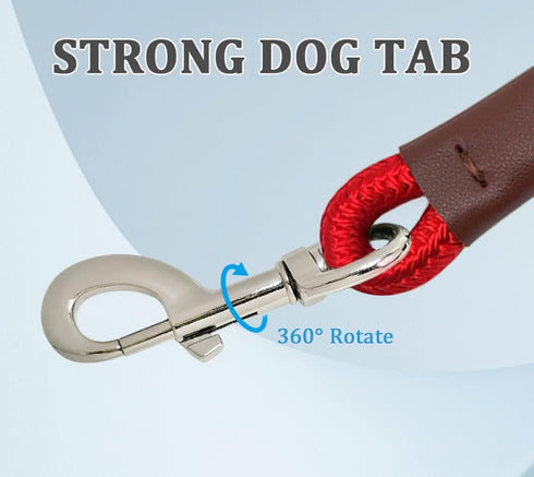 Short Dog Leash, 12 Inch Rope Traffic Handle Leash, 1/2" Strong Nylon Dog Training Tab for Medium/Large/Ex-Large Dogs Outdoor Walking, Red...