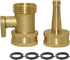 Hooshing Heavy Duty Brass Jet Nozzle High Pressure Jet Sweeper Sprayer Nozzle with Garden Hose Shut Off Valve 3/4" GHT Connector...