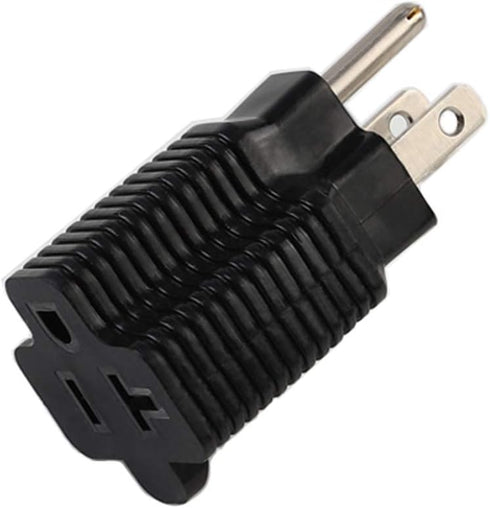 (2PACK) Nema 15 Amp to 20 Amp Plug Adapter ETL Listed NEMA 5-15P to 5-15/20R (Comb 20Amp T Blade) 15 Amp Household Plug to 20 Amp T-Blade AC Power...