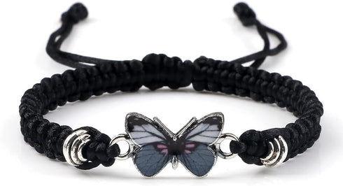 Fuqimanman2020 Colorful Butterfly Charm Bracelet String Handmade Woven Adjustable Braided Rope for Couple Women Friendship BFF Party Family Jewelr...