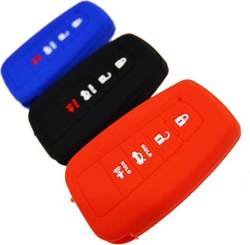 Silicone Remote Key Fob Cover for Toyota Camry 2018-2024 XLE XSE LE SE Corolla Avalon C-HR Highlander Prius RAV4 4Runner Prado...