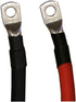 2 AWG Gauge Red + Black Pure Copper Battery Inverter Cables Solar, RV, Car, Boat 9 in 3/8 in Lugs...