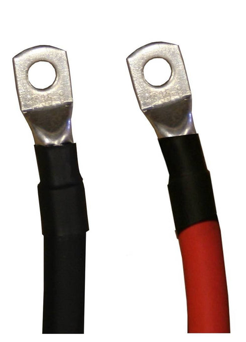 6 AWG Gauge Red + Black Pure Copper Battery Inverter Cables Solar, RV, Car, Boat 2 feet 5/16 in Lugs...