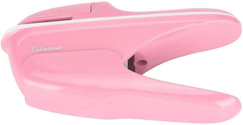 Stapleless Stapler, Pink Staple Free Stapler No Staple Stapling Machine Paper Binding Hand Tool for Office School, Comfortable Handle...