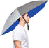 Fishing Umbrella Hats Gardening Folding Umbrella Hat HeadwearSun Rain Cap Adjustable Multifunction Outdoor Headwear, Silver-Blue with wind vent, 0...