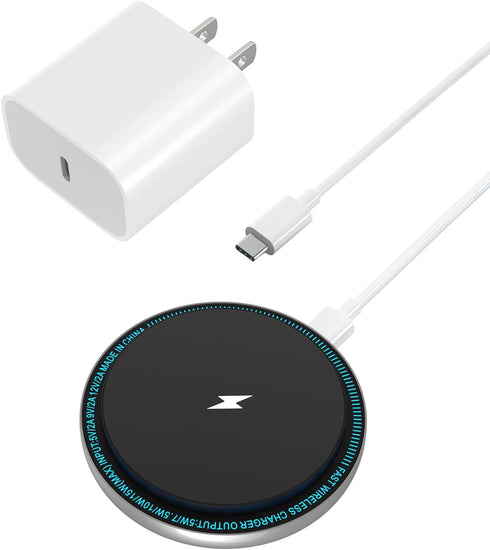 Magnetic Wireless Charger, 15W Fast Wireless Charging Pad with 20W GaN Type-C PD Adapter Compatible with iPhone 15/14/13/12, Silver......