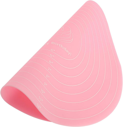Silicone Baking Mat with Measurements for Cake Turntable Stand Non-Stick Heat Resistant Pastry Baking Sheet...