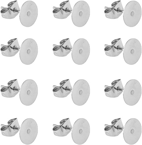 Gold Earring Posts and Backs - 400 Pcs 316L Stainless Steel Hypoallergenic Earring Studs for Jewelry Making with Butterfly Earring Backs, Earring ...