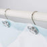 Actpe Decorative Crystal Heart Shape Shower Curtain Hooks Rust Resistant Hooks Glide Shower Ring Hangs Holder Bling for Bathroom, Pack of 12...