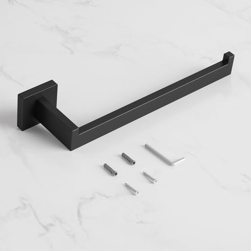 HITSLAM Matte Black 9 Inch Hand Towel Bar for Bathroom, SUS304 Stainless Steel Kitchen Hand Towel Holder Wall Mounted, Modern Home Decor Bath Towe...